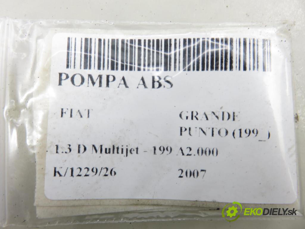 FIAT GRANDE PUNTO (199_) HB 2007 55,00 1.3 D Multijet - 199 A2.000 1248,00 pumpa ABS 0265800690 ; 0265232053 ; 51798104 (Pumpa ABS)