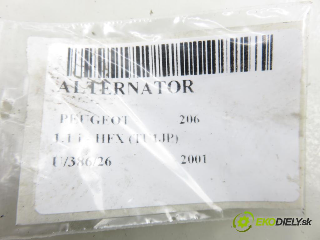 PEUGEOT 206 liftback (2A/C) HB 2001 440,00 1.1 i - HFX (TU1JP) 1124,00 Alternátor 9642880280 (Alternátor)