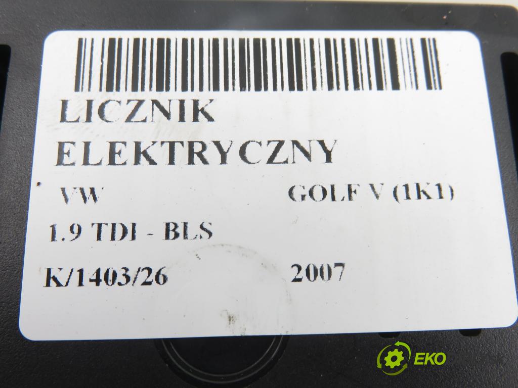 VW GOLF V (1K1) HB 2007 77,00 1.9 TDI - BLS 1896,00 prístrojovka elektrický 1K0920863B