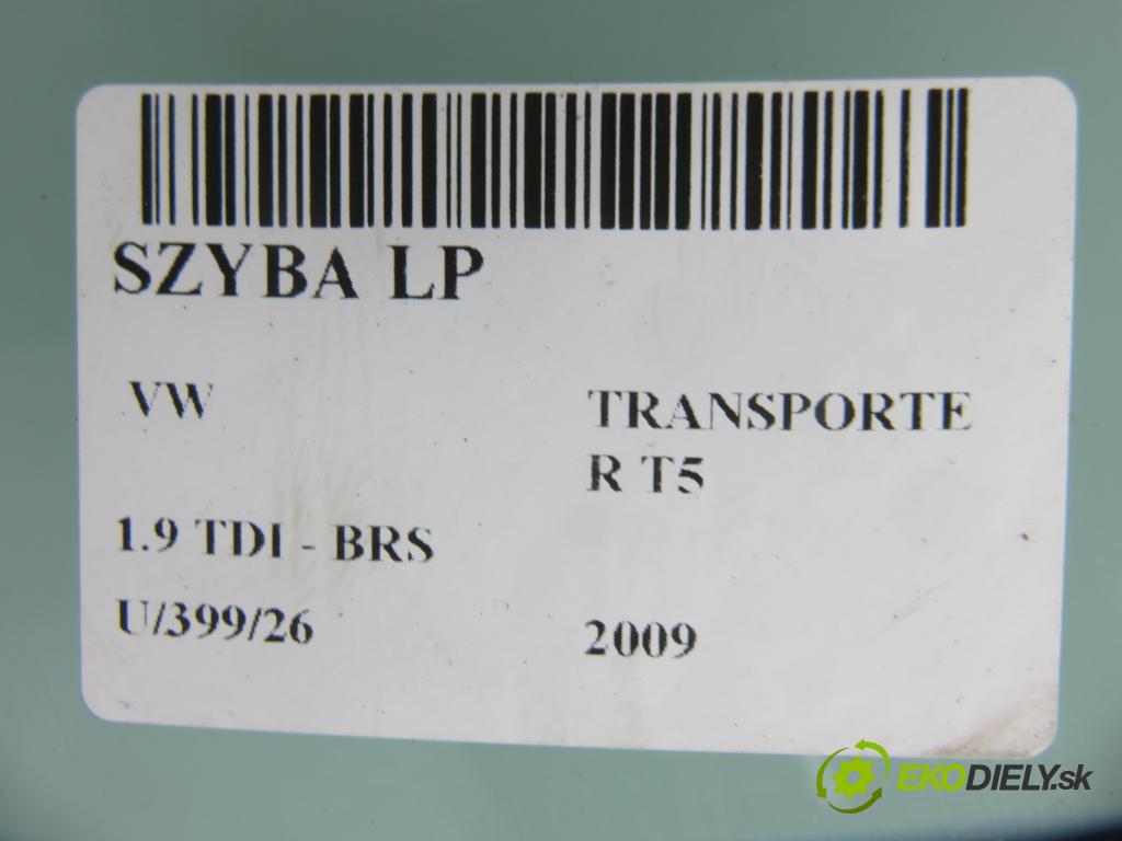 VW TRANSPORTER V Skrzynia (7HA, 7HH, 7EA, 7EH) FURGON 2009 75,00 1.9 TDI - BRS 1896,00 Okno LP