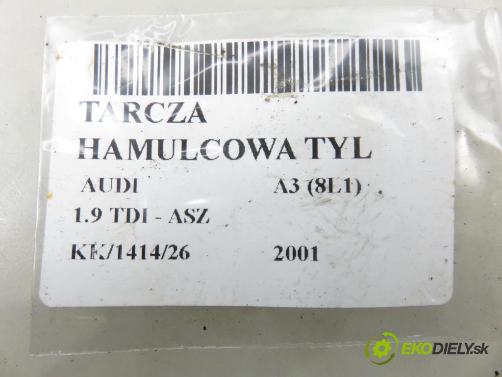 AUDI A3 (8L1) HB 2001 96,00 1.9 TDI PD 130 - ASZ 1896,00 Lamela kotúč brzdová zadné 3B2001