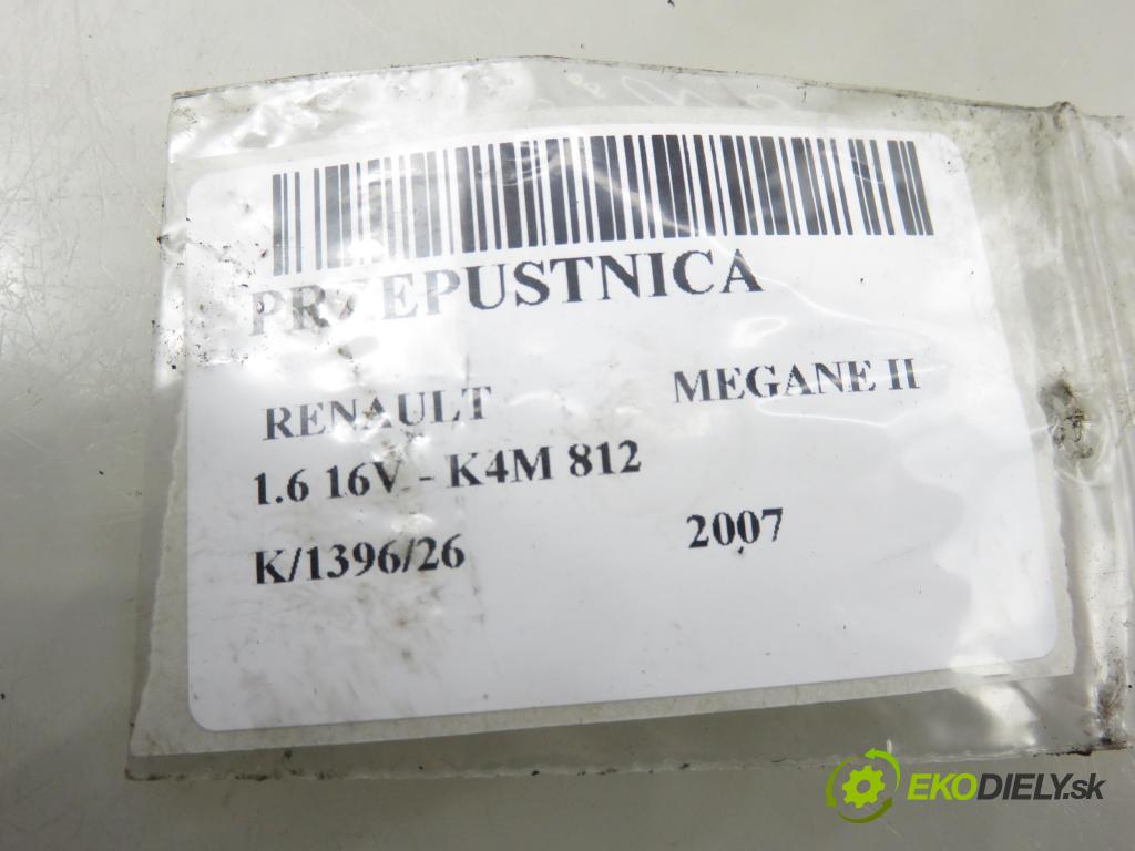RENAULT MEGANE II (BM0/1_, CM0/1_) HB 2007 82,00 1.6 16V - K4M 812 1598,00 Škrtiaca klapka 8200190230 ; 8200171134B ; 408238827002 (Škrtiaca klapka)
