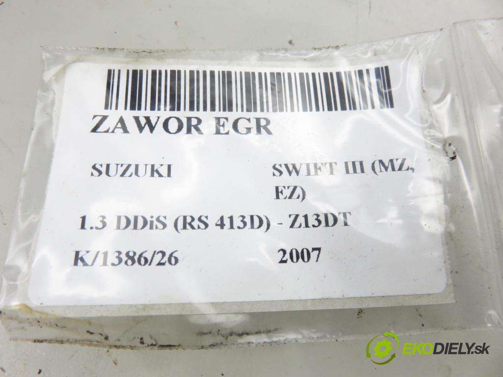 SUZUKI SWIFT III (MZ, EZ) HB 2007 51,00 1.3 DDiS (RS 413D) 69 - Z13DT 1248,00 VENTIL: EGR 55201144