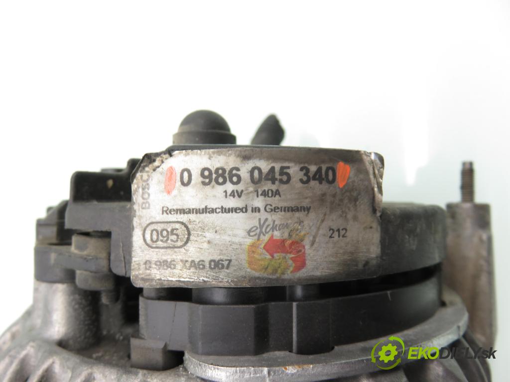 SEAT EXEO (3R2) SEDAN 2010 105,00 2.0 TDI CR 143 - CAGA 1968,00 Alternátor 0986045340 (Alternátor)