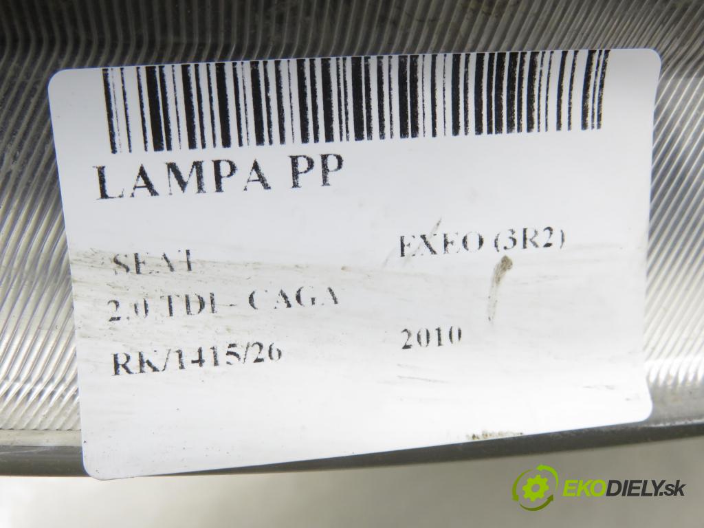 SEAT EXEO (3R2) SEDAN 2010 105,00 2.0 TDI - CAGA 1968,00 Svetlo PP 3R1941006E ; 89320141