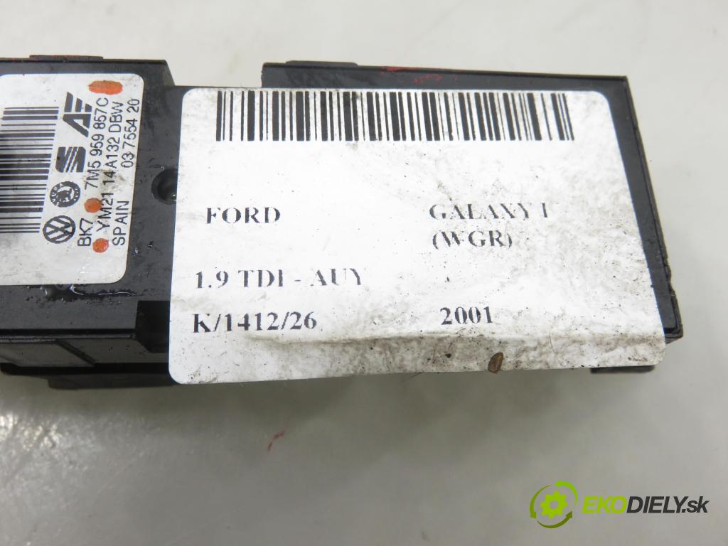 FORD GALAXY (WGR) MINIVAN 2001 85,00 1.9 TDI PD 115 - AUY 1896,00 Panel ovládaní oken 7M5959857C ; YM2114A132DBW