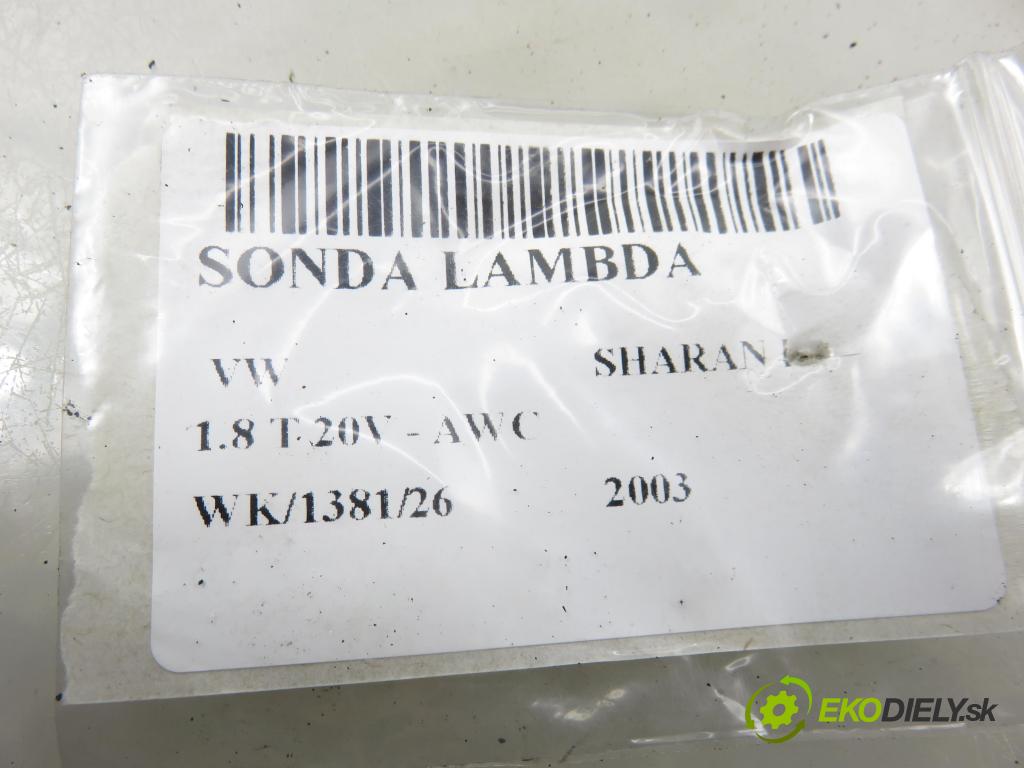 VW SHARAN (7M8, 7M9, 7M6) MINIVAN 2003 110,00 1.8 T 20V - AWC 1781,00 sonda lambda 0258007353 (Lambda sonda)