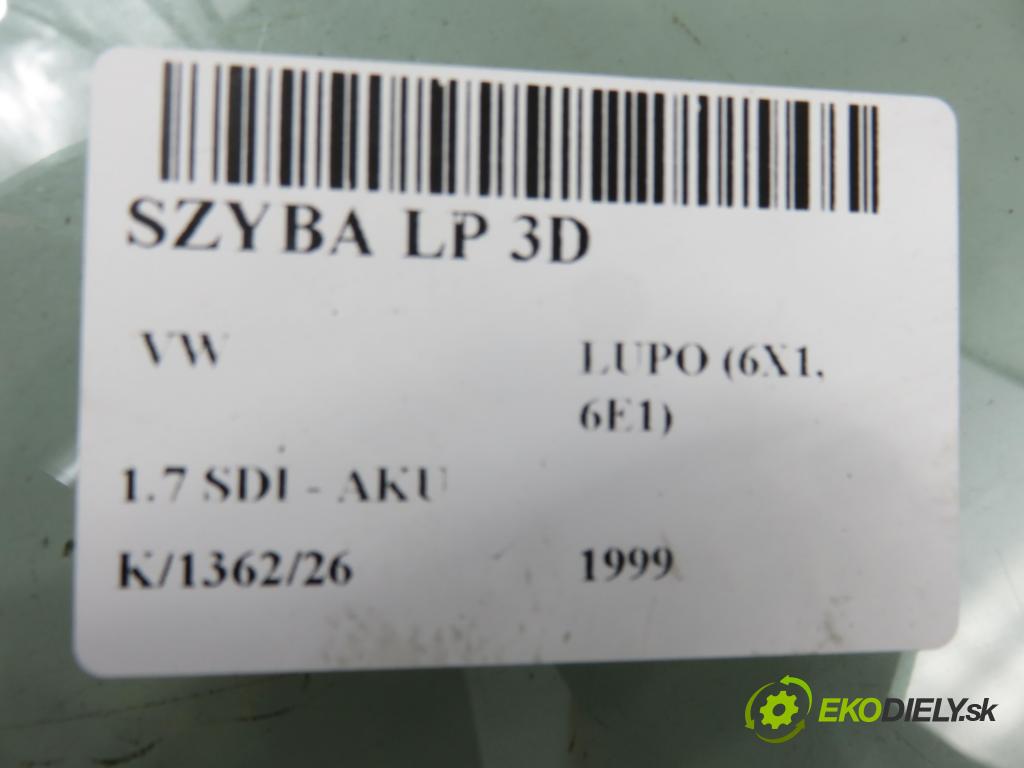 VW LUPO (6X1, 6E1) HB 1999 44,00 1.7 SDI - AKU 1716,00 okno LP 3D