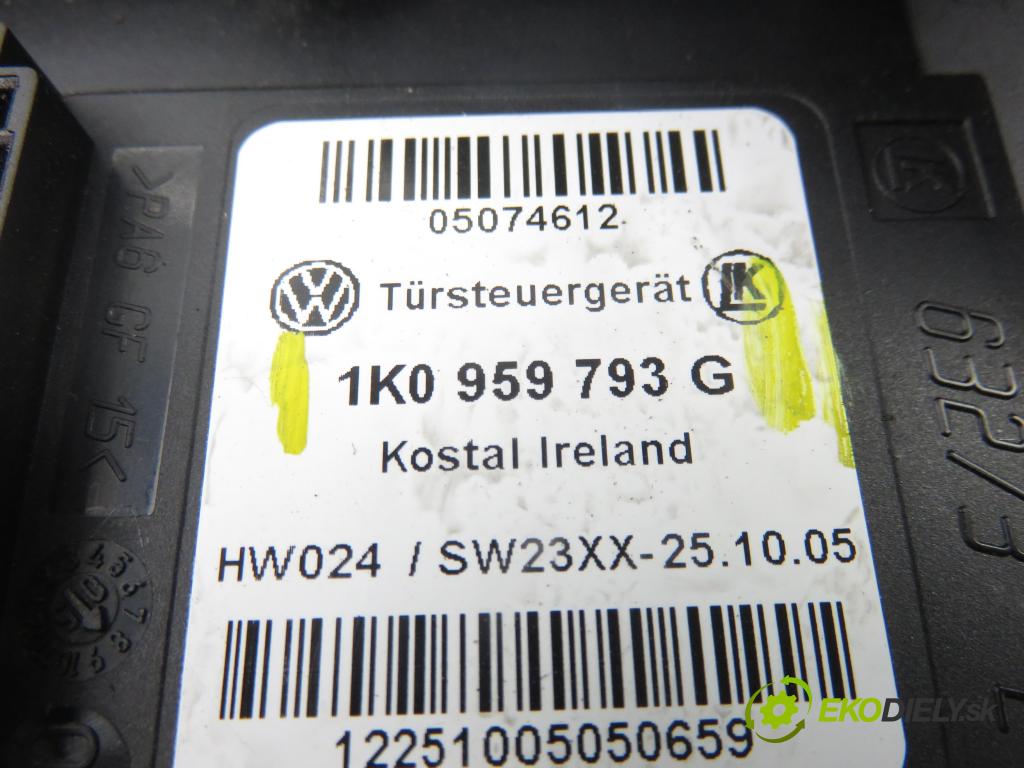 VW TOURAN (1T1, 1T2) MINIVAN 2005 103,00 2.0 TDI 16V - BKD 1968,00 mechanismus oken 1T0959701B ; 1K0959793G ; 1T1837729AG