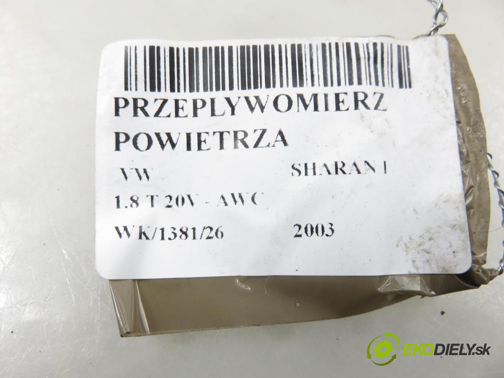 VW SHARAN (7M8, 7M9, 7M6) MINIVAN 2003 110,00 1.8 T 20V - AWC 1781,00 váha vzduchu vzduchu F00C2G2047