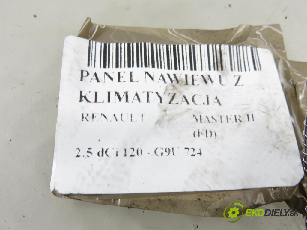 RENAULT MASTER II Skrzynia (FD) FURGON 2008 84,00 2.5 dCi 120 - G9U 724 2464,00 Panel kúrenia KLIMATIZACE: N2385001