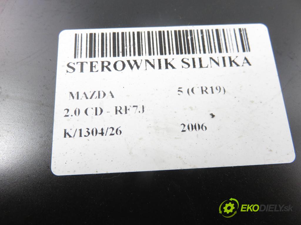MAZDA 5 (CR19) MINIVAN 2006 105,00 2.0 MZR-CD 143 - RF7J 1998,00 Riadiaca jednotka Motor 2758006457 ; RF7N18881K