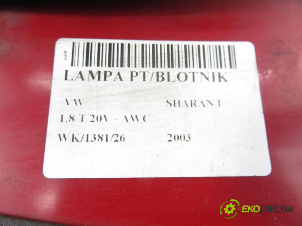 VW SHARAN (7M8, 7M9, 7M6) MINIVAN 2003 110,00 1.8 T 20V - AWC 1781,00 Svetlo pravé zadné