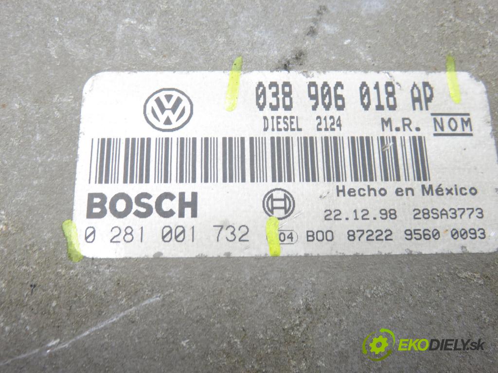 VW NEW BEETLE (9C1, 1C1) HB 2001 66,00 1.9 TDI - ALH 1896,00 Riadiaca jednotka Motor 038906018AP ; 0281001732
