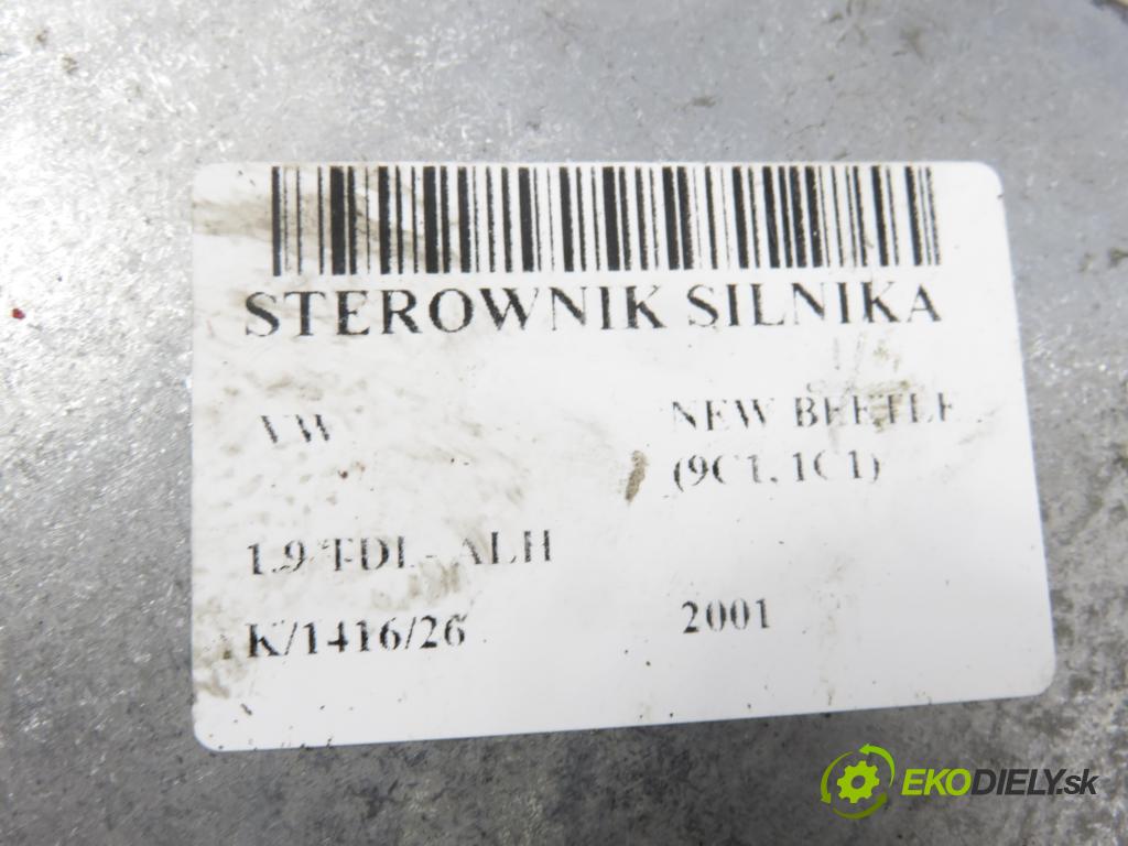 VW NEW BEETLE (9C1, 1C1) HB 2001 66,00 1.9 TDI - ALH 1896,00 Riadiaca jednotka Motor 038906018AP ; 0281001732
