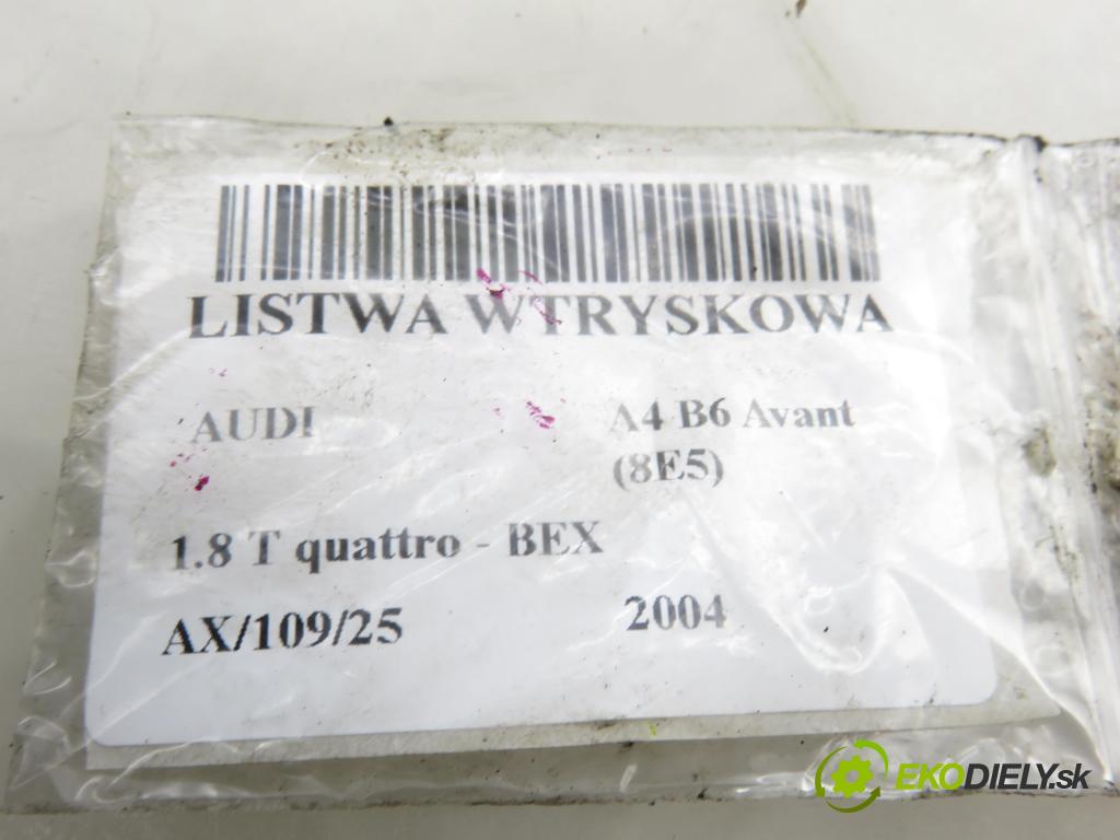 AUDI A4 Avant (8E5, B6) KOMBI 2004 140,00 1.8 T quattro - BEX 1781,00 Lišta vstrekovacia 06A906031BA ; 0280156061 ; 06B133317N (Vstrekovacia lišta)