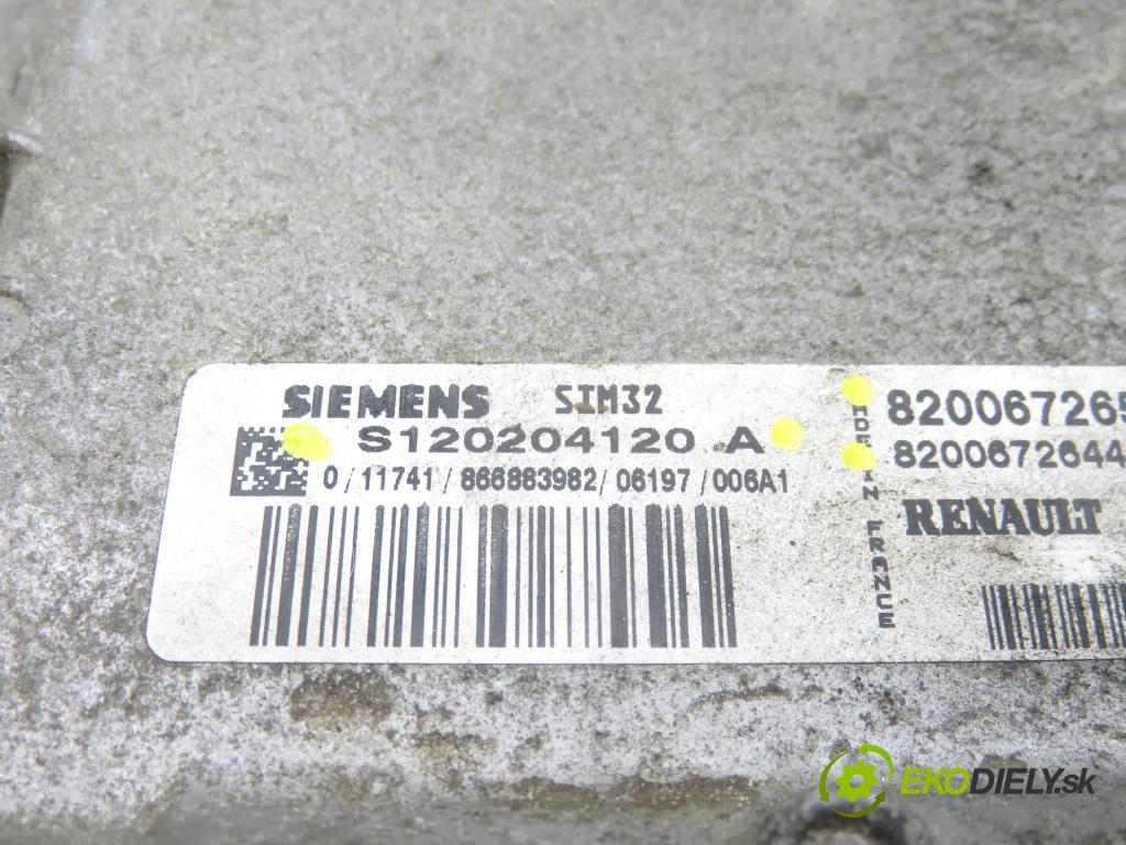RENAULT THALIA I (LB0/1/2_) SEDAN 2006 43,00 1.2 - D7F 744 1149,00 řídící jednotka motora S120204120A ; 8200672654 ; 8200672644