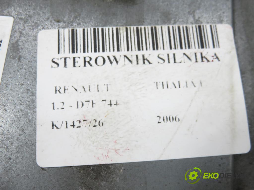 RENAULT THALIA I (LB0/1/2_) SEDAN 2006 43,00 1.2 - D7F 744 1149,00 řídící jednotka motora S120204120A ; 8200672654 ; 8200672644