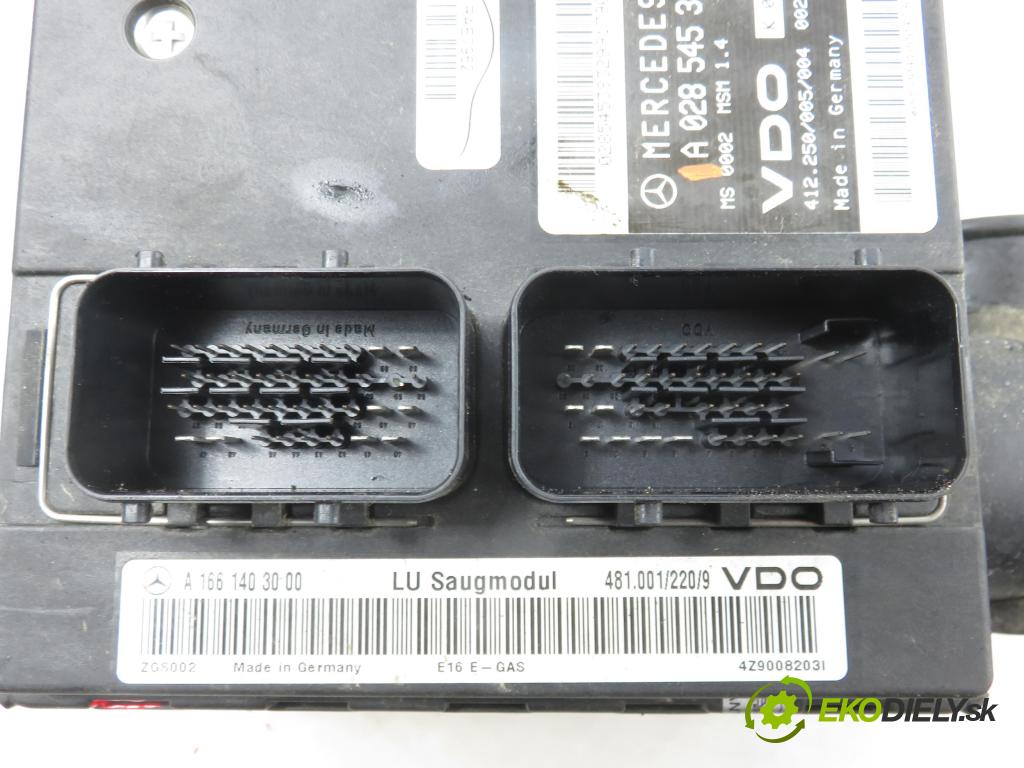 MERCEDES-BENZ KLASA A (W168) HB 2000 75,00 1.6 102 A 160  M 166.960 1598,00 Riadiaca jednotka Motor A0285453832