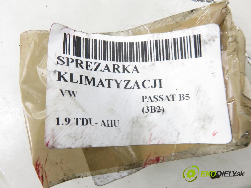 VW PASSAT B5 (3B2) SEDAN 1997 66,00 1.9 TDI - AHU 1896,00 KOMPRESOR: klimatizace 8D0260805D (Kompresor klimatizace)