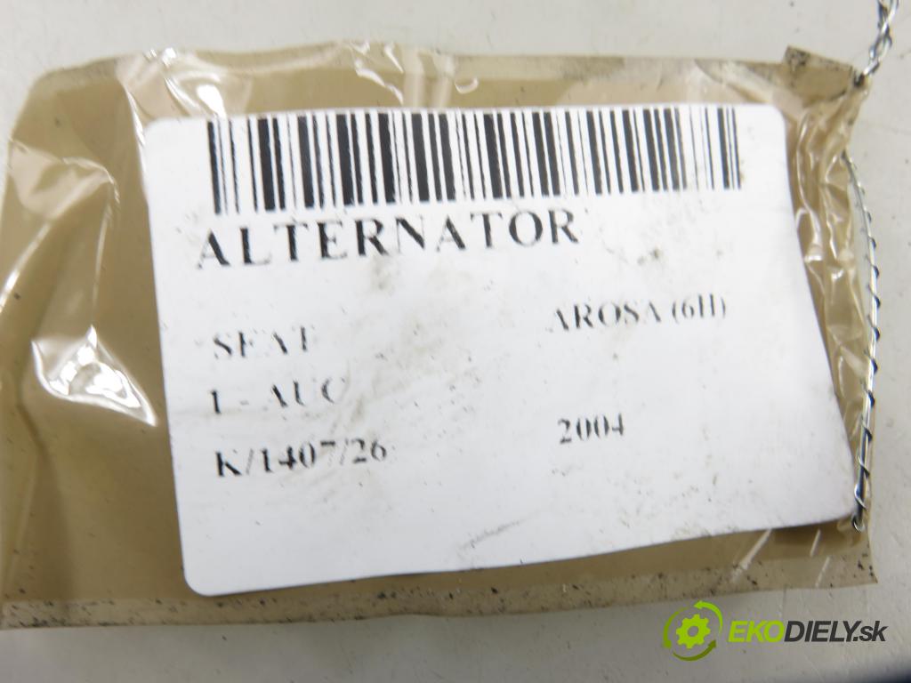 SEAT AROSA (6H) HB 2004 37,00 1 - AUC 999,00 Alternátor 037903025L ; 0124315005 (Alternátor)