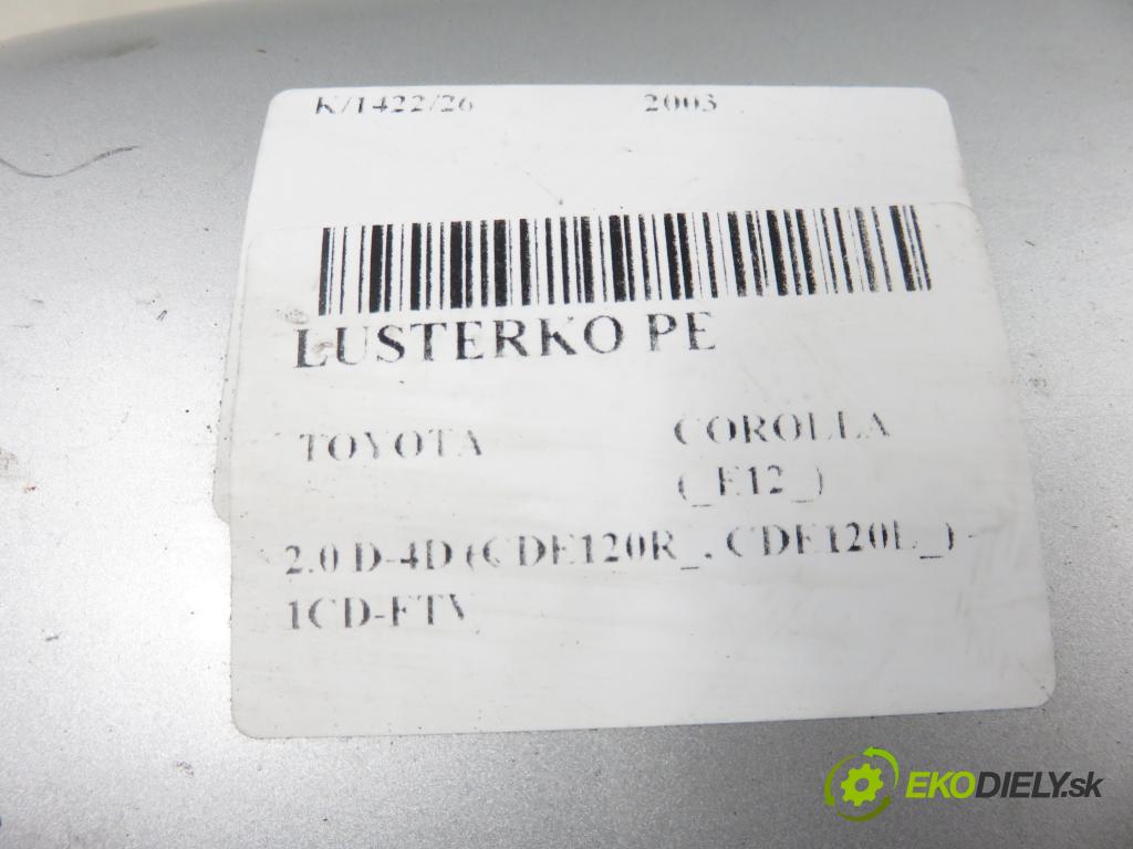 TOYOTA COROLLA (_E12_) HB 2003 66,00 2.0 D-4D (CDE120R_, CDE120L_) - 1CD-FTV 1995,00 zpětné zrcátko