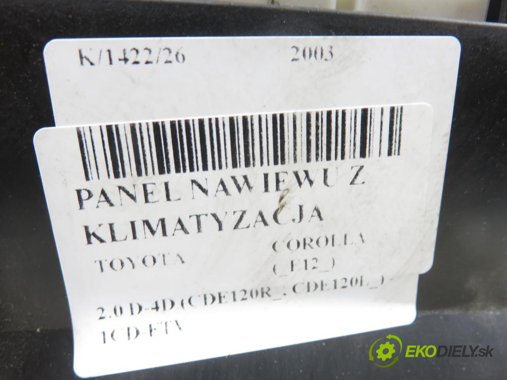 TOYOTA COROLLA (_E12_) HB 2003 66,00 2.0 D-4D (CDE120R_, CDE120L_) - 1CD-FTV 1995,00 Panel kúrenia KLIMATIZACE: 5593013070