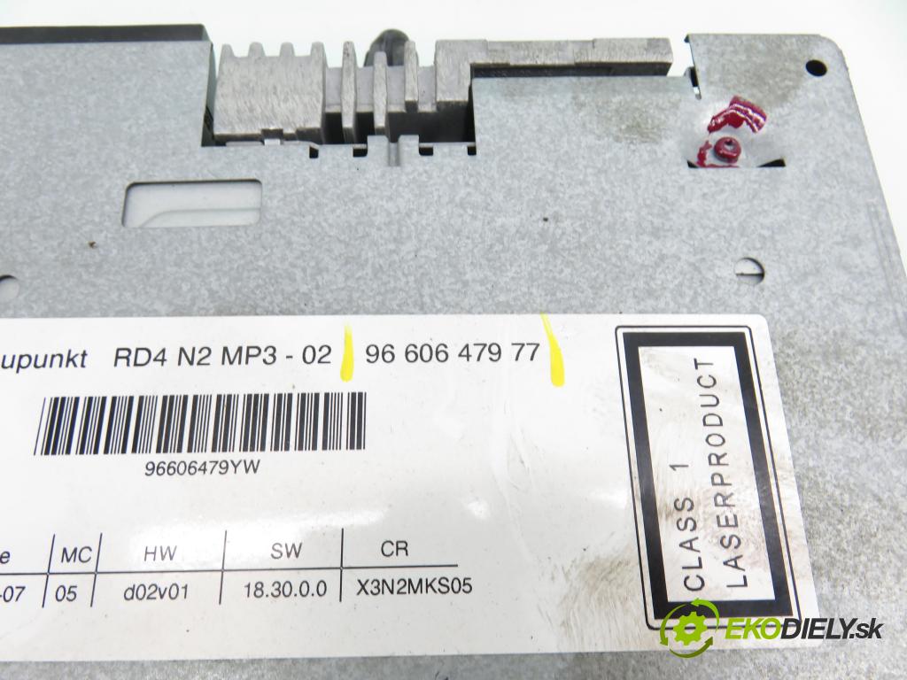 CITROEN C5 II (RC_) LIFTBACK 2007 100,00 2.0 HDi (RCRHRH) - RHR (DW10BTED4) 1997,00 RADIO CD 9660647977