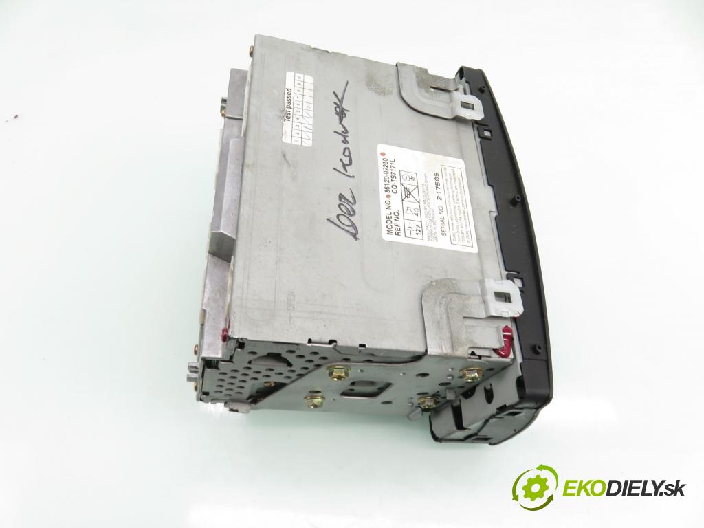 TOYOTA COROLLA (_E12_) HB 2003 71,00 1.4 VVT-i (ZZE120_) - 4ZZ-FE 1398,00 RADIO Modul 8612002250