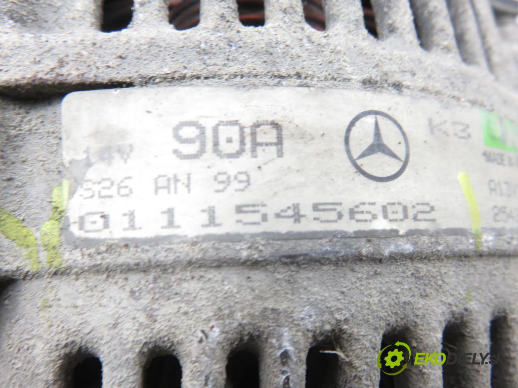 MERCEDES-BENZ KLASA A (W168) HB 2000 75,00 1.6 102 A 160  M 166.960 1598,00 Alternátor 0111545602 (Alternátor)