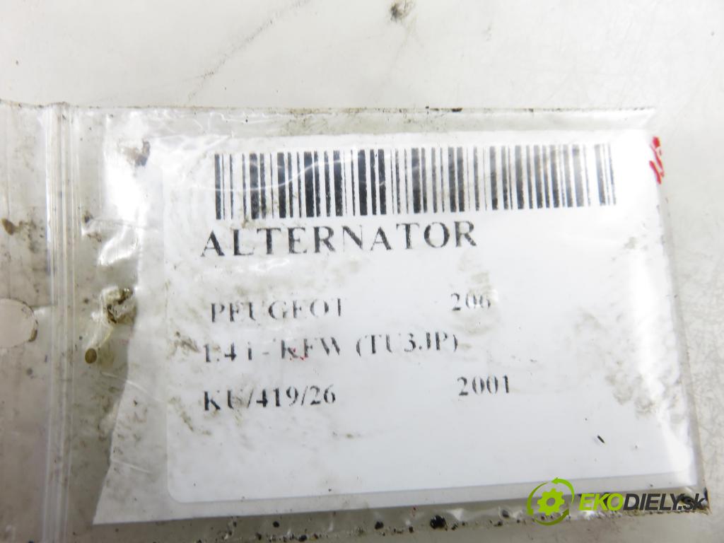 PEUGEOT 206 liftback (2A/C) HB 2001 55,00 1.4 i - KFW (TU3JP) 1360,00 Alternátor 9642879480 (Alternátor)