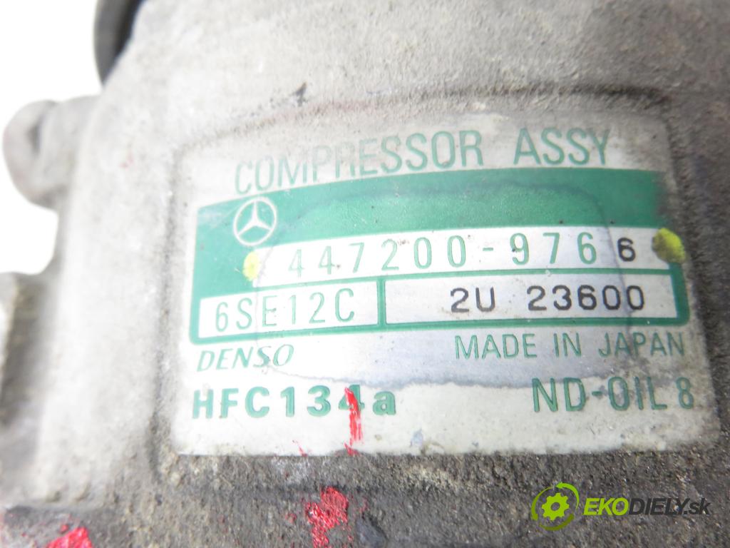 MERCEDES-BENZ KLASA A (W168) HB 2000 75,00 1.6 102 A 160  M 166.960 1598,00 KOMPRESOR: klimatizácie 4472009766 (Kompresor klimatizácie)