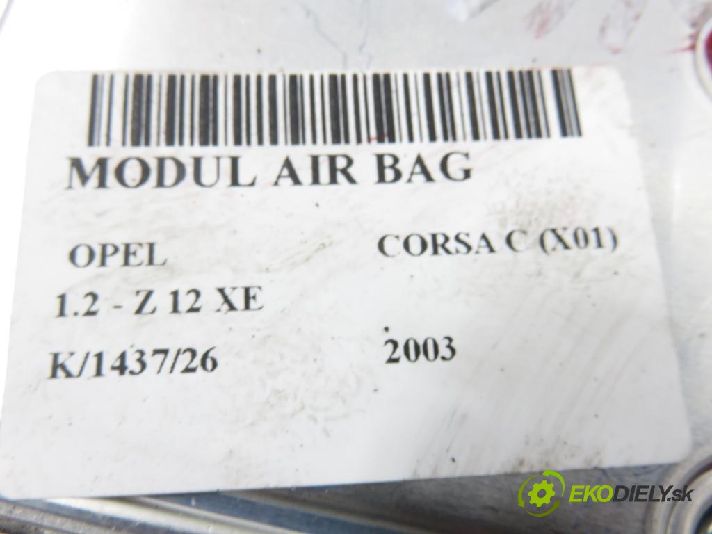 OPEL CORSA C (X01) HB 2003 55,00 1.2 16V 75 - Z 12 XE 1199,00 MODUL air BAG 24439953LB