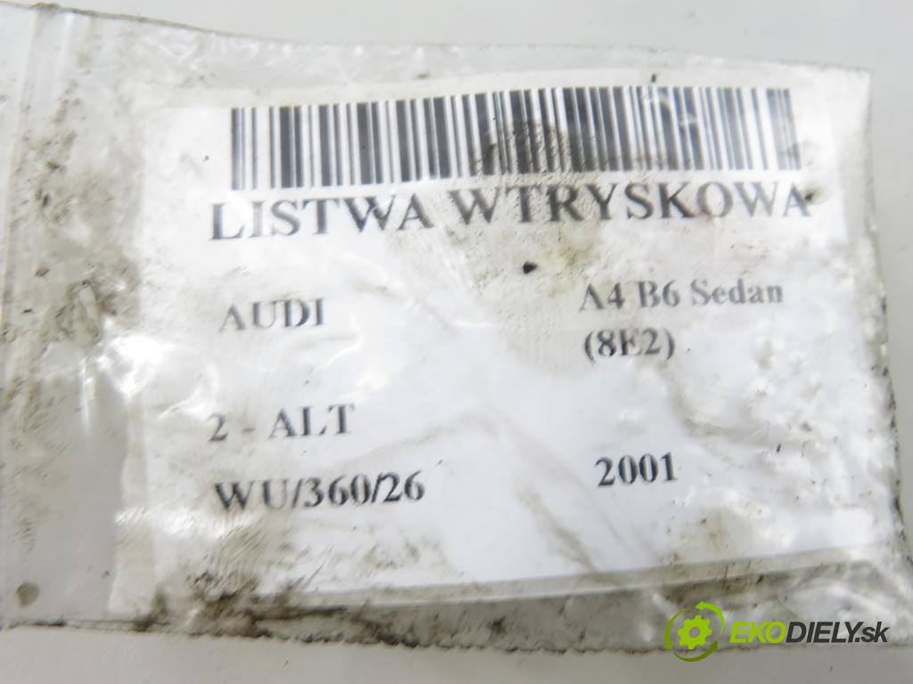 AUDI A4 (8E2, B6) SEDAN 2001 96,00 2.0 20V 130 - ALT 1984,00 Lišta vstrekovacia 06B133551K (Vstrekovacia lišta)