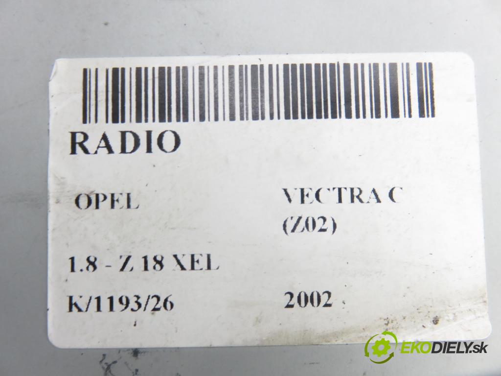 OPEL VECTRA C (Z02) SEDAN 2002 81,00 1.8 - Z 18 XEL 1796,00 RADIO 24441224 ; 330886636