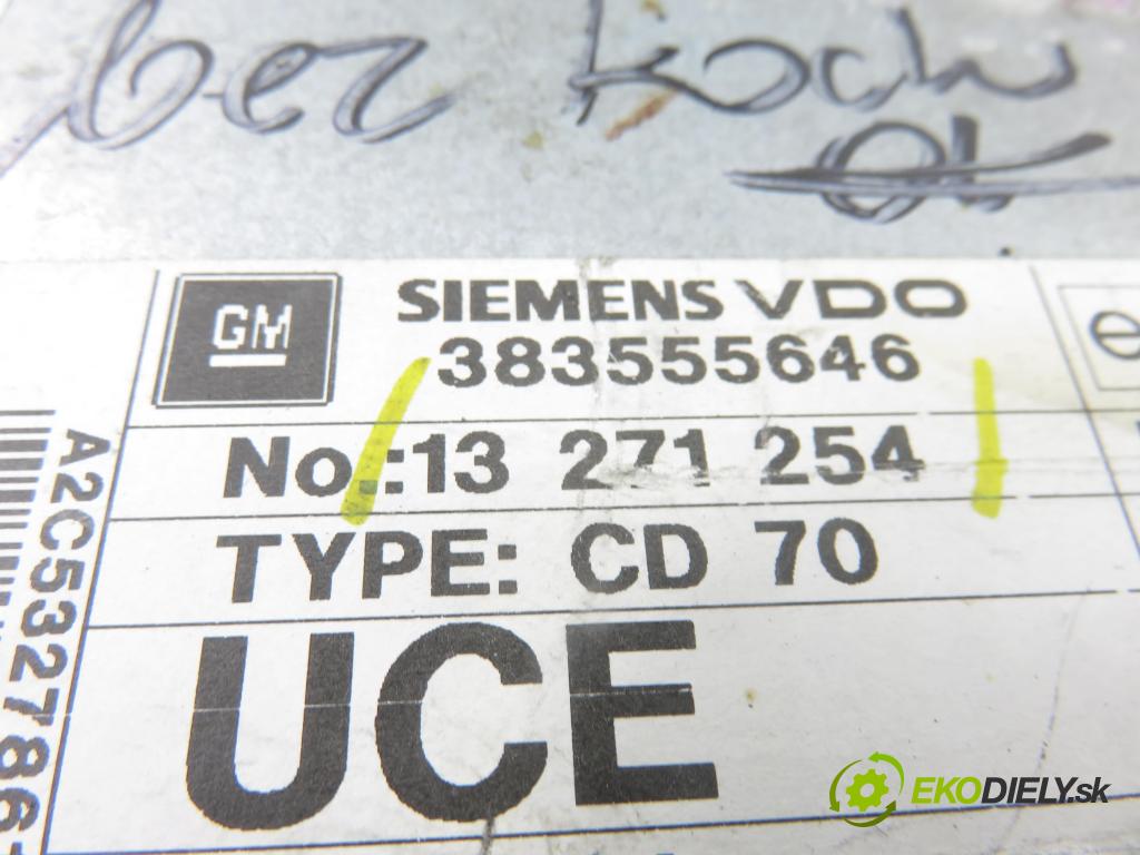 OPEL ZAFIRA B (A05) MINIVAN 2007 88,00 1.9 CDTI - Z 19 DT 1910,00 RADIO CD 13271254 ; 13111166