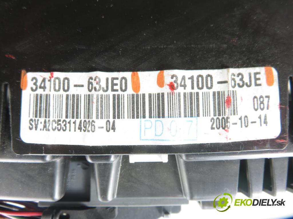 SUZUKI SWIFT III (MZ, EZ) HB 2005 68,00 1.3 4x4 (RS 413) - M13A 1328,00 Prístrojovka elektrický 3410063JE0 ; 3410063JE
