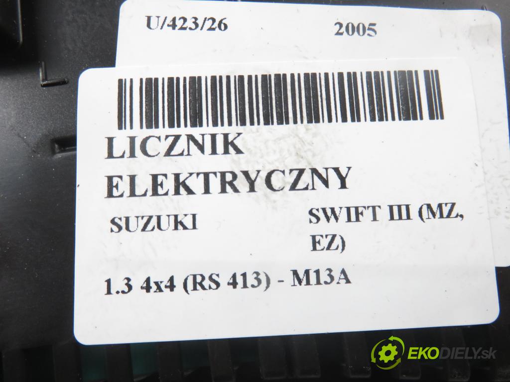 SUZUKI SWIFT III (MZ, EZ) HB 2005 68,00 1.3 4x4 (RS 413) - M13A 1328,00 Prístrojovka elektrický 3410063JE0 ; 3410063JE