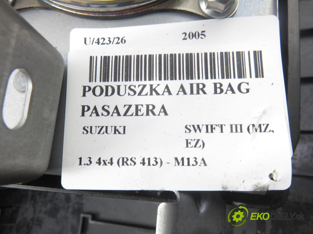 SUZUKI SWIFT III (MZ, EZ) HB 2005 68,00 1.3 4x4 (RS 413) - M13A 1328,00 AirBag air BAG CESTUJÍCÍ: 7392063J00 ; 7391063J10