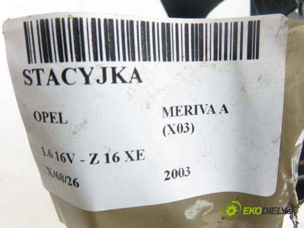 OPEL MERIVA A nadwozie wielkoprzestrzenne (MPV) (X03) HB 2003 74,00 1.6 16V - Z 16 XE 1598,00 spinačka 90589313 ; 90589389 ; 24413106 (Spínacia skrinka)