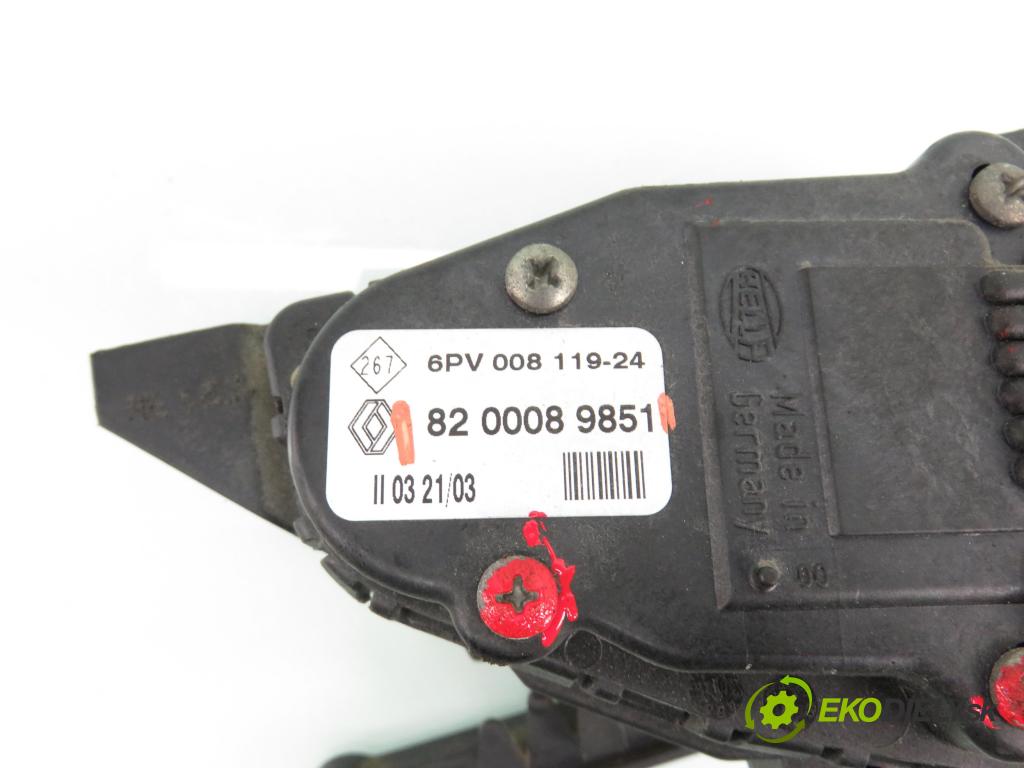 RENAULT CLIO II (BB_, CB_) HB 2003 50,00 1.5 dCi (B/C2J) - K9K 714 1461,00 potenciometr plynového pedálu 8200089851 ; 6PV00811924 (Potenciometr plynového pedálu)
