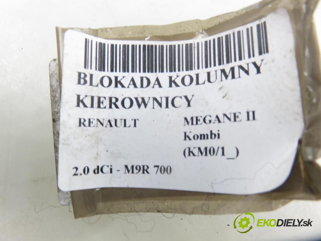 RENAULT MEGANE II Kombi (KM0/1_) KOMBI 2006 110,00 2.0 dCi - M9R 700 1995,00 blokáda tyče volantu 8200468515 ; E0160200