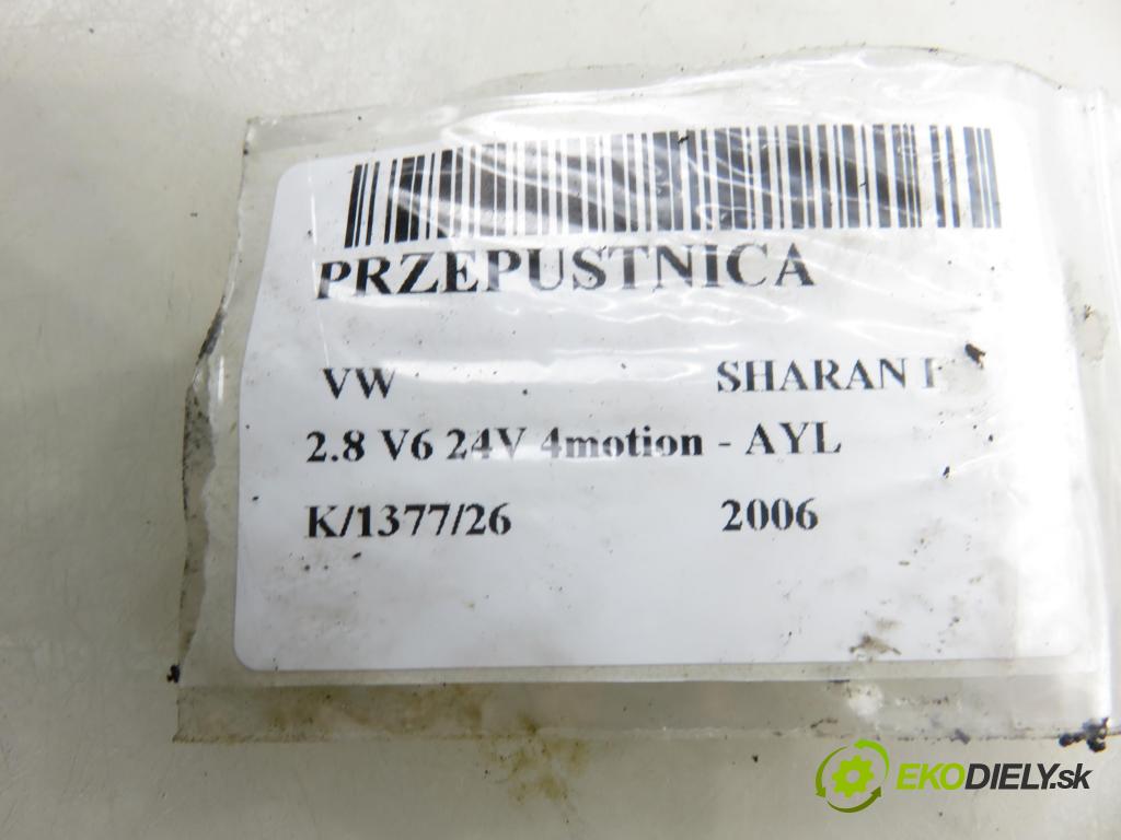 VW SHARAN (7M8, 7M9, 7M6) MINIVAN 2006 150,00 2.8 V6 24V 4motion - AYL 2792,00 Škrtiaca klapka 022133062AB ; 0280750086 (Škrtiaca klapka)