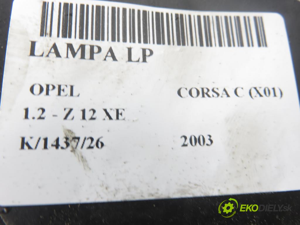 OPEL CORSA C (X01) HB 2003 55,00 1.2 - Z 12 XE 1199,00 světlo LP 09114329