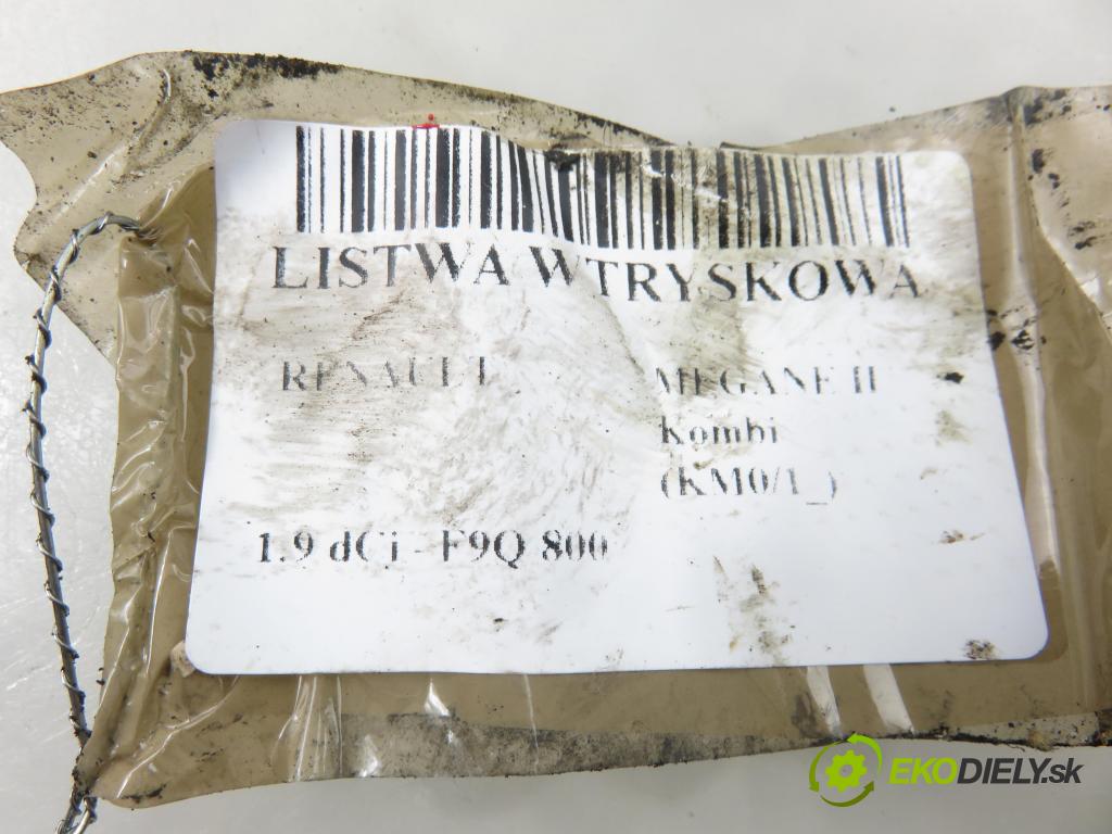 RENAULT MEGANE II Kombi (KM0/1_) KOMBI 2005 88,00 1.9 dCi 120 - F9Q 800 1870,00 Lišta vstrekovacia 0445214024 ; 8200347176 (Vstrekovacia lišta)