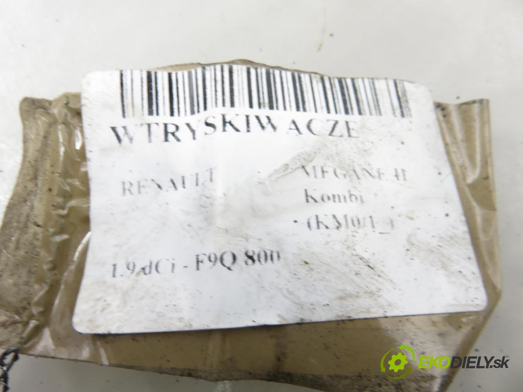 RENAULT MEGANE II Kombi (KM0/1_) KOMBI 2005 88,00 1.9 dCi 120 - F9Q 800 1870,00 Vstrekovacie ventily 8200100272 ; 0445110110B (Vstrekovací ventil)
