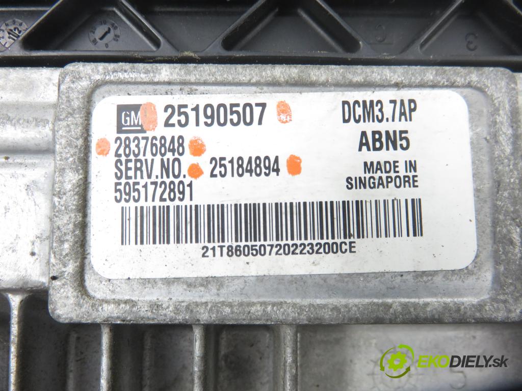 OPEL ANTARA A (L07) SUV 2012 135,00 2.2 CDTi 4x4 - A 22 DMH 2231,00 Riadiaca jednotka Motor 25190507 ; 28376848 ; 25184894