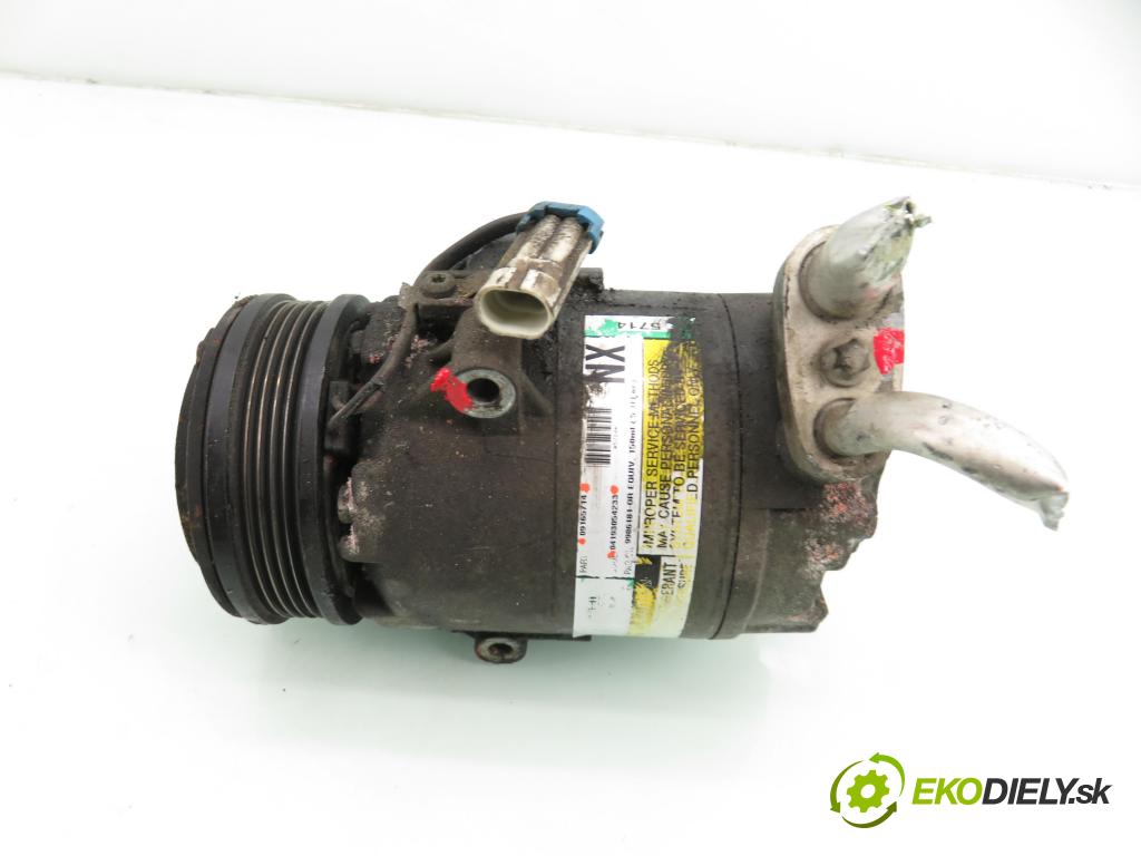 OPEL MERIVA A nadwozie wielkoprzestrzenne (MPV) (X03) HB 2003 74,00 1.6 16V - Z 16 XE 1598,00 KOMPRESOR: klimatizace 09165714 ; 04193054233 (Kompresor klimatizace)