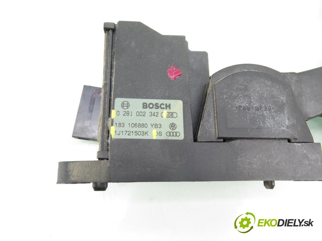 AUDI A3 (8L1) HB 2002 96,00 1.9 TDI - ASZ 1896,00 potenciometr plynového pedálu 1J1721503K ; 0281002342 (Potenciometr plynového pedálu)