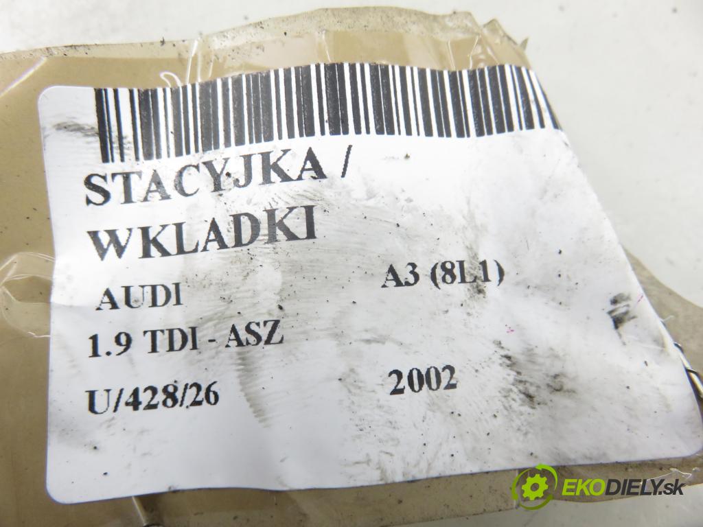 AUDI A3 (8L1) HB 2002 96,00 1.9 TDI PD 130 - ASZ 1896,00 spinačka / zámky 4B0905851C